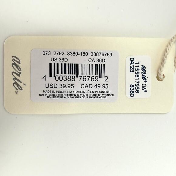 Aerie Smoothez Unlined Underwire Mesh Balconette Bra In Brown Size 36D New - Picture 13 of 13